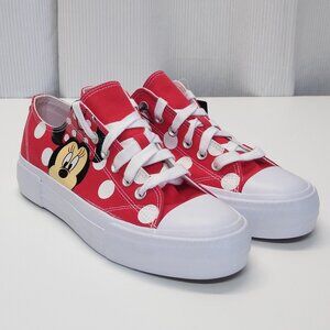 Disney Minnie Mouse Platform Low Top Canvas Sneakers Non-Marking Soles Women 11